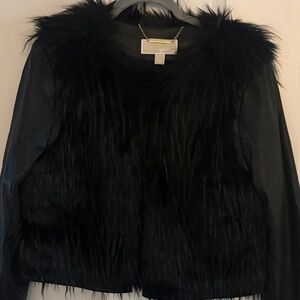 Black Faux Fur Vest